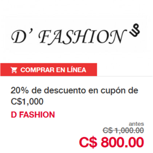 20% de descuento en D'Fashion