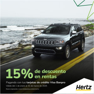 Desctuento en Hertz rentacar